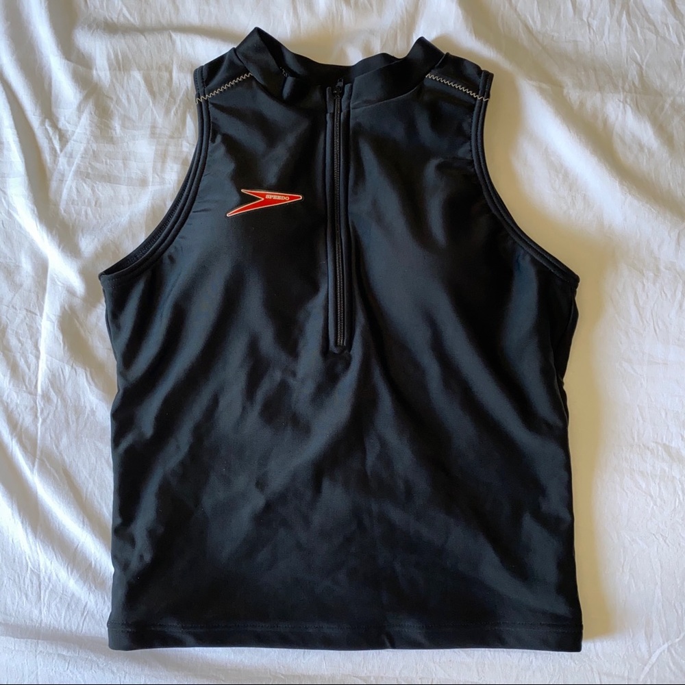 Speedo half zip top tank